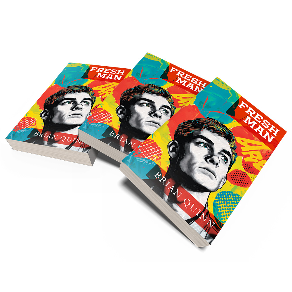 "Fresh Man" is the new semi-autobiographical novell by Brian Quinn. Buy the book now, in paperback or for Kindle, on Amazon. Or visit Brian's official website, bquinnbooks.com, for more information.